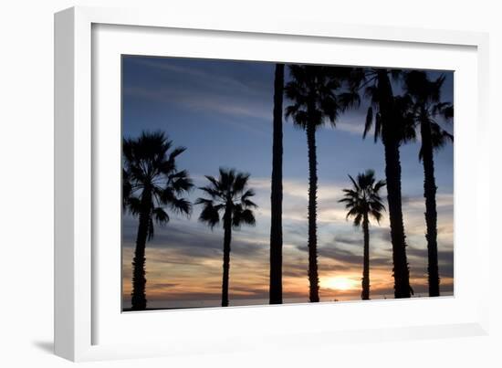 Sunset, Santa Monica Beach-Natalie Tepper-Framed Photo