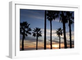 Sunset, Santa Monica Beach-Natalie Tepper-Framed Photo