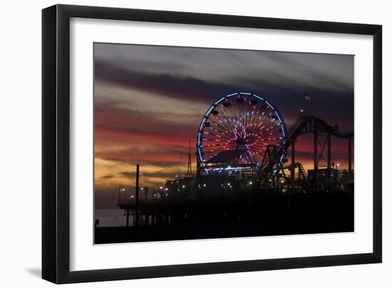 Sunset, Santa Monica Beach-Natalie Tepper-Framed Photo