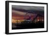 Sunset, Santa Monica Beach-Natalie Tepper-Framed Photo