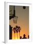 Sunset scenes, Venice Beach, Southern California, USA. Outdoor basketball court-Stuart Westmorland-Framed Photographic Print