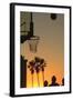 Sunset scenes, Venice Beach, Southern California, USA. Outdoor basketball court-Stuart Westmorland-Framed Photographic Print