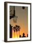 Sunset scenes, Venice Beach, Southern California, USA. Outdoor basketball court-Stuart Westmorland-Framed Photographic Print