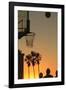 Sunset scenes, Venice Beach, Southern California, USA. Outdoor basketball court-Stuart Westmorland-Framed Photographic Print