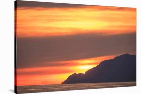 Sunset scenic, Inside Passage near Texada Island, Georgia Strait, British Columbia, Canada-Stuart Westmorland-Stretched Canvas