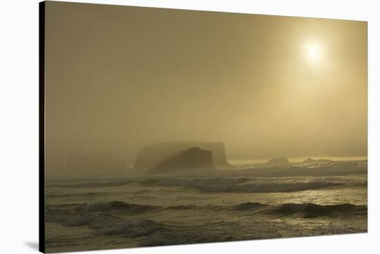 Sunset, sea stacks, Bandon by the Sea, USA-Michel Hersen-Stretched Canvas