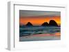 Sunset, Sea Stacks, Oceanside, Oregon, USA-Michel Hersen-Framed Photographic Print