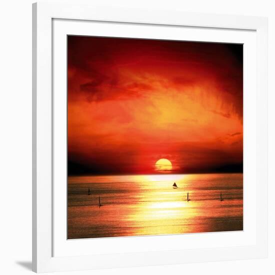 Sunset Sea-Jurek Nems-Framed Art Print