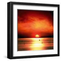 Sunset Sea-Jurek Nems-Framed Art Print