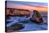 Sunset Seascape, Shark Fin Cove, Davenport, Santa Cruz, Pacific Ocean-Vincent James-Stretched Canvas