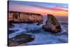 Sunset Seascape, Shark Fin Cove, Davenport, Santa Cruz, Pacific Ocean-Vincent James-Stretched Canvas