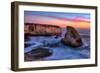 Sunset Seascape, Shark Fin Cove, Davenport, Santa Cruz, Pacific Ocean-Vincent James-Framed Photographic Print