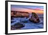 Sunset Seascape, Shark Fin Cove, Davenport, Santa Cruz, Pacific Ocean-Vincent James-Framed Photographic Print