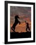 Sunset Silhouette-Barry Hart-Framed Giclee Print