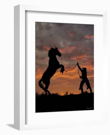 Sunset Silhouette-Barry Hart-Framed Art Print