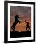 Sunset Silhouette-Barry Hart-Framed Art Print