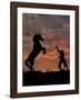 Sunset Silhouette-Barry Hart-Framed Art Print