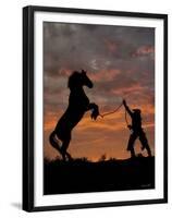 Sunset Silhouette-Barry Hart-Framed Art Print