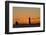 Sunset Silhouettes the Grand Haven Lighthouse in Grand Haven, Michigan, Usa-Chuck Haney-Framed Photographic Print