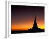 Sunset Sillouhette of Buddhist Temple, Thailand-Merrill Images-Framed Photographic Print