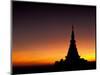 Sunset Sillouhette of Buddhist Temple, Thailand-Merrill Images-Mounted Photographic Print