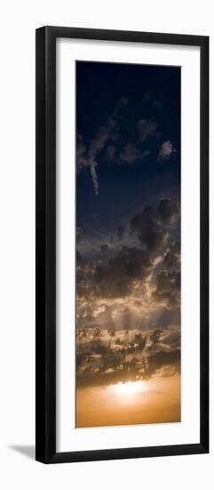 Sunset Sky, Large Format Vertical Panoramic, West Sussex, England, United Kingdom, Europe-Giles Bracher-Framed Premium Photographic Print