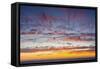 Sunset sky, ocean, Heceta Beach, Oregon Coast, Oregon, USA.-Michel Hersen-Framed Stretched Canvas