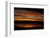 Sunset sky over waters of Eagle Creek Reservoir, Ragle Creek Park, Indianapolis, Indiana, USA-Anna Miller-Framed Photographic Print