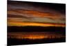 Sunset sky over waters of Eagle Creek Reservoir, Ragle Creek Park, Indianapolis, Indiana, USA-Anna Miller-Mounted Photographic Print