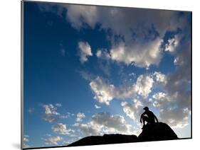 Sunset Sky Silhouette Man-Kevin Lange-Mounted Photographic Print