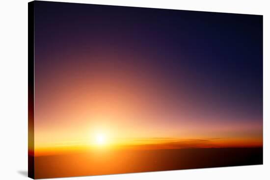 Sunset Sky Stratosphere Background, Pictured from Plane.-logoboom-Stretched Canvas