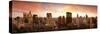 Sunset Skyline Chicago Il, USA-null-Stretched Canvas