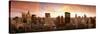 Sunset Skyline Chicago Il, USA-null-Stretched Canvas