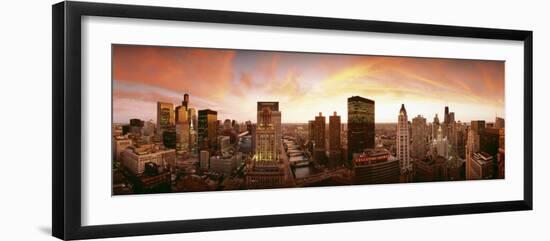 Sunset Skyline Chicago Il, USA-null-Framed Photographic Print