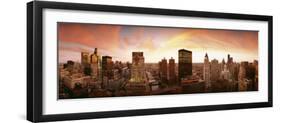 Sunset Skyline Chicago Il, USA-null-Framed Photographic Print