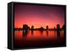 Sunset Skyline from Lake Eola, Orlando, Florida-Bill Bachmann-Framed Stretched Canvas