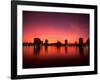 Sunset Skyline from Lake Eola, Orlando, Florida-Bill Bachmann-Framed Premium Photographic Print