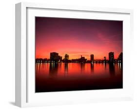 Sunset Skyline from Lake Eola, Orlando, Florida-Bill Bachmann-Framed Photographic Print