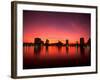 Sunset Skyline from Lake Eola, Orlando, Florida-Bill Bachmann-Framed Photographic Print