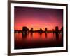 Sunset Skyline from Lake Eola, Orlando, Florida-Bill Bachmann-Framed Photographic Print