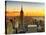 Sunset Skyscraper Landscape, Empire State Building and One World Trade Center, Manhattan, New York-Philippe Hugonnard-Stretched Canvas