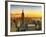 Sunset Skyscraper Landscape, Empire State Building and One World Trade Center, Manhattan, New York-Philippe Hugonnard-Framed Photographic Print