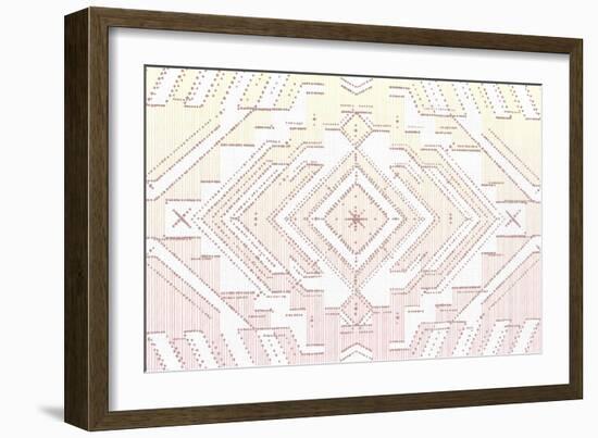 Sunset Southwest Pattern-null-Framed Art Print