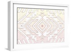 Sunset Southwest Pattern-null-Framed Art Print