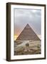 Sunset, Sphinx in Foreground and the Pyramid of Chephren, the Pyramids of Giza-Richard Maschmeyer-Framed Photographic Print