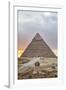 Sunset, Sphinx in Foreground and the Pyramid of Chephren, the Pyramids of Giza-Richard Maschmeyer-Framed Photographic Print