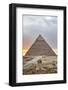 Sunset, Sphinx in Foreground and the Pyramid of Chephren, the Pyramids of Giza-Richard Maschmeyer-Framed Photographic Print