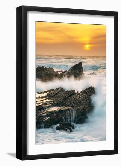 Sunset Splash at Montaña de Oro, California Coast-Vincent James-Framed Photographic Print