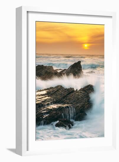 Sunset Splash at Montaña de Oro, California Coast-Vincent James-Framed Photographic Print