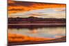 Sunset Spring Mountain Lake - Colorful Stormy Clouds Rolling over a Melting Ice Lake-Sean Xu-Mounted Photographic Print